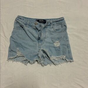 Hollister Blue Ripped Denim Shorts